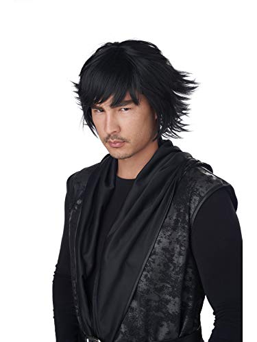 Perruque cosplay noire adulte courte taille unique pour changer de look