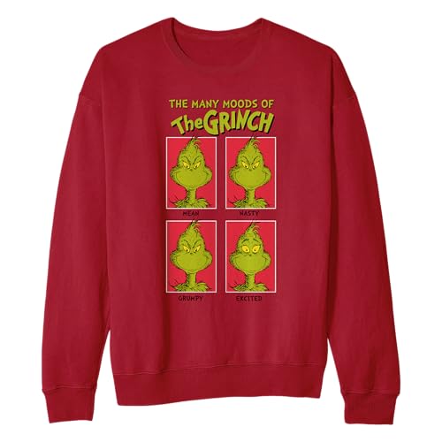 Isaac Morris Limited The Many Faces of The Grinch Kids and Adult Sized Crewneck Sweatshirt2