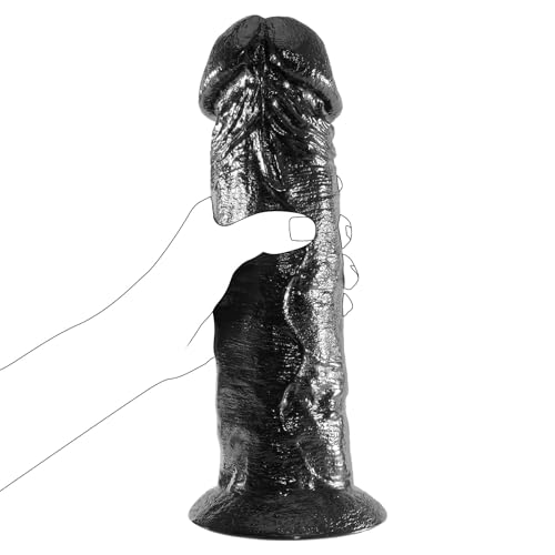 Image of 9.8 inch G-Spot Dildo Without Balls with Realistic Venis, 2.8'' Diameter Huge Thick Dildo with Suction Cup for Hands-Free and Anal Play, G-spot Giant Dildos Anal Sex Toys for Women Men