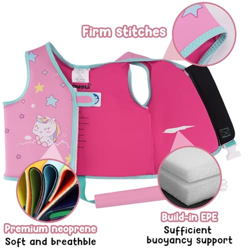Image of Toddler Swim Vest, Neoprene Trainer with Adjustable Straps and Crotch Strap
