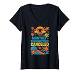 donna isterectomia abbonamento mensile annullato fun womens surger maglietta con collo a v