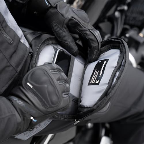 SHIMA Division HIP Bag Beintasche Motorrad Damen Herren Beingurte Multifunktionale Reflektierend Hüfttasche wasserdichte Tasche Motorradzubehör Leg Bag (Schwarz, 2 Liter)