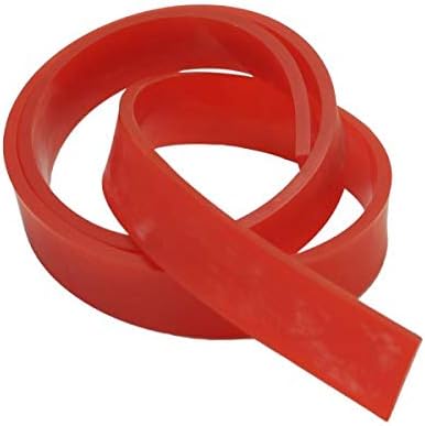 Miniatura 4 de POVOKICI Rollo de hoja de goma de goma de la espátula de la impresión de la pantalla de seda del durómetro 60 pies 2.0x70.9 in de seda roja de la