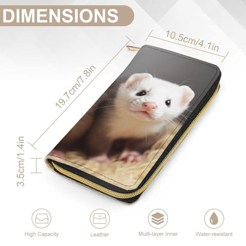 Womens Leather Wallets Ferrets Wallet for Women Large Capacity Card Phone Holder Ladies Purse2