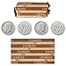 L LIKED 105 Pcs Striped Flat Coin Wrappers Half Dollars Rolls Only, Brown (105 Pcs - Half Dollars)
