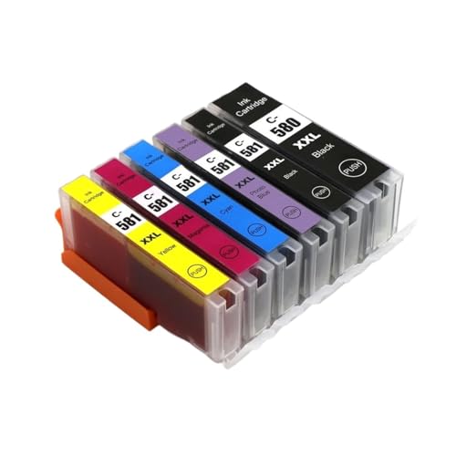 Cartouches d'encre CLI 581 PGI 580 pour réparer les impressions ternes sur PIXMA TS705