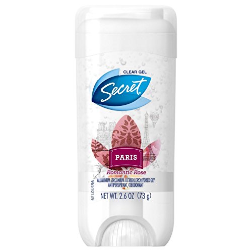 Secret Antiperspirant Deodorant - Clear Gel - Paris Romantic Rose - 2.6 OZ - Pack of 3