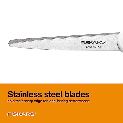 Fiskars Premier No. 8 Easy Action Sewing And Crafting Scissors  - Spring Action Fabric & Craft Scissors - White #TOP1