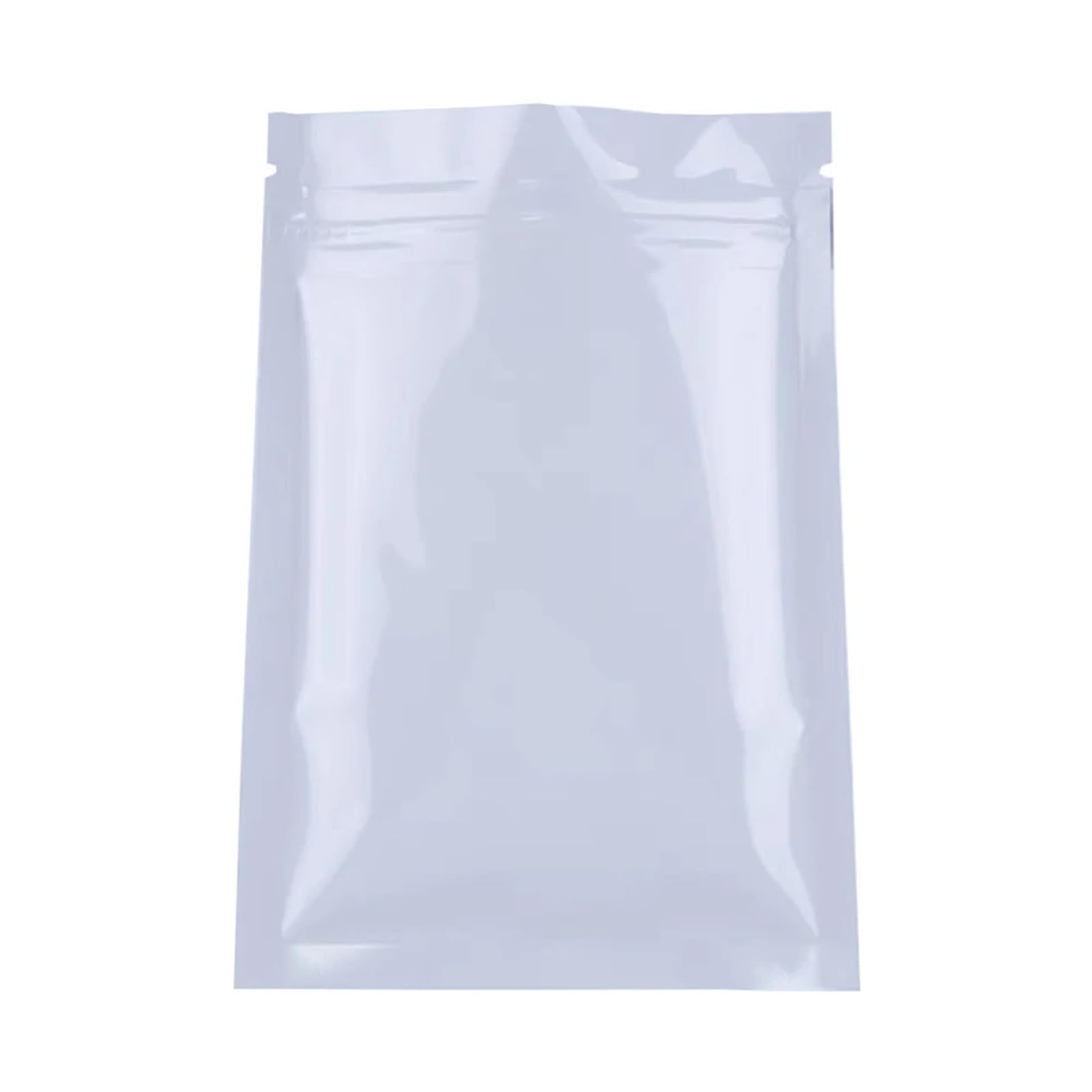 Zip-Lock-Beutel, Aluminiumfolien-Gefrierbeutel m/Reißverschluss, 100er-Pack(White,15x22cm)
