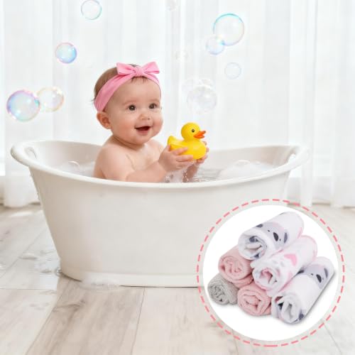 Image of Baby Washcloths, 24Pack Baby Wash Cloths Extra Soft & Ultra Absorbent, Baby Towels and Washcloths Face Towels for Unisex Boys Girls Body, Washclothes Gentle on Sensitive Skin, 9x9 Koala