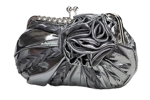 Sac de soirée en satin gris pour assortir à une robe de fête
