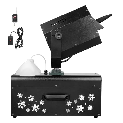 Happybuy Snow Machine, High Output 70? Wide Coverage 2000W, 2 Remotes Control, 90° Shaking Head, Jet Foam Machine, Snow Spraying Machine, for Christmas Parties Wedding Stage Effect