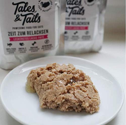Tales & Tails® - Nassfutter für Katzen getreidefrei 100% Fisch pur, 100g (Lachs)