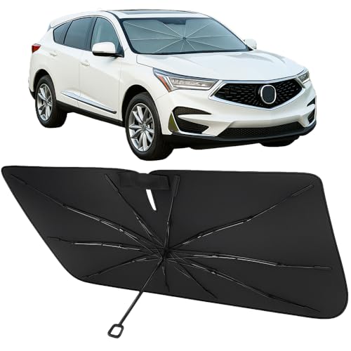 Image of Proadsy Custom Fit Windshield Sun Shade Umbrella for 2019-2026 Acura RDX | Advanced Ice Crystal Material, -54F Cooler, Zero-Gap Sunblock, Instant Setup & Foldable Design for Summer Parking, Daily Use