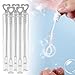 Faxco 50 PCS Bubble Wand, White Heart Bubble Stick Tube Without Bubble Liquid, Wedding Bubbles Toy, Party Favors for Anniversaries, Valentine's Day, Festival Gift(No Bubble Liquid)