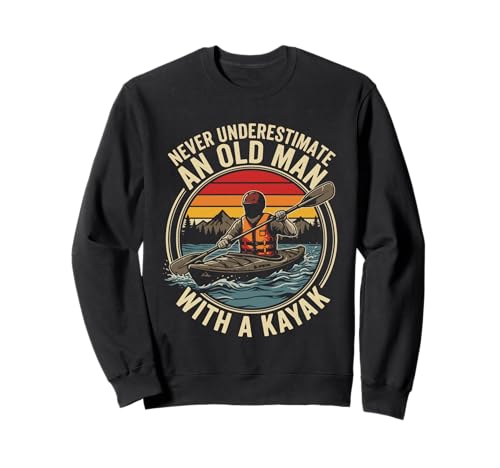 Never Underestimate Old Kayak Man �t�B�b�V���O�p�h���[�f�U�C�� �g���[�i�[