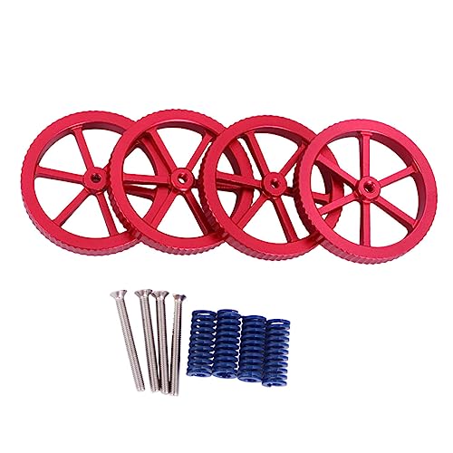 Gatuida Leveling Nut Kit Printer Parts Leveling Spring Screw Nut Set for Printer Classic Red