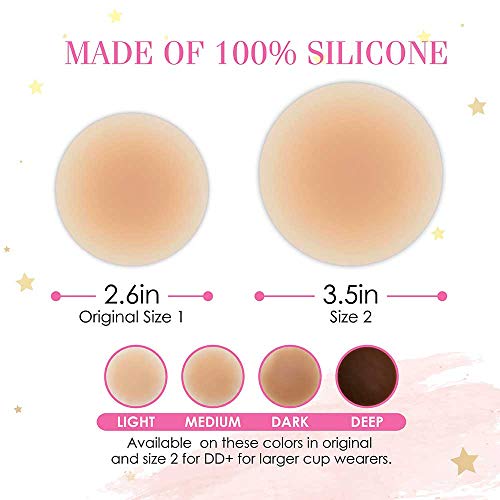 image for Hollywood Fashion Secrets Silicone Coverups, Hypoallergenic, Reusable,