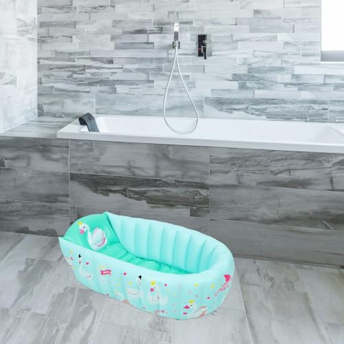 Bañera inflable para bebés plegable que soluciona la falta de espacio 5