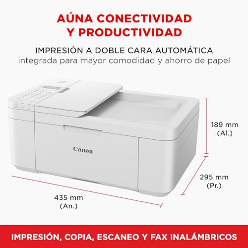 Canon PIXMA TR4750i - Multifunction Wireless Printer 4-in-1 - Print, Scan, Copy, Fax - Front/Back, ADF 20 Sheets, 4x6 Borderless Photo Printing, Compatible with PIXMA Print Plan, White - Image 3