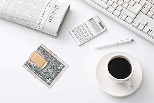 Qtopun Classic Cash Clips, Metal Credit Business Card Holder Money Paper Slim Clips for Women Men Office and Home3