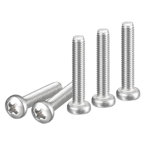 DTGN Vis à Tête Cylindrique M3X16Mm, Lot de 30, En Acier Inoxydable 304, à Empreinte Cruciforme, Filetage Métrique Grossier, Finition Brillante, Kit de Vis Et Boulons