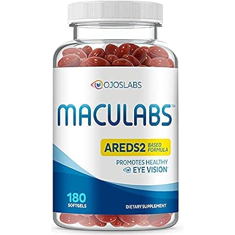 OjosLabs Eye Vitamins - AREDS 2 Based Formula - Eye Vitamin with Lutein & Zeaxanthin for Macular Health - Vision Supplements for Adults - 180 Softgels Support & Care for Eyes - Made in USA Cover