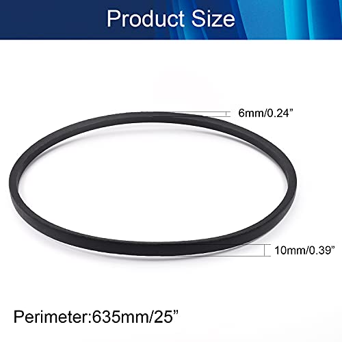 Othmro M-25 Antriebs-Keilriemen 0,6 m Innenumfang, industrielle Power-Gummi-Getriebe-Riemen, Antriebsriemen für Ersatz, Obergetriebe, Dreiecksgummi, Rasenindustriedeck