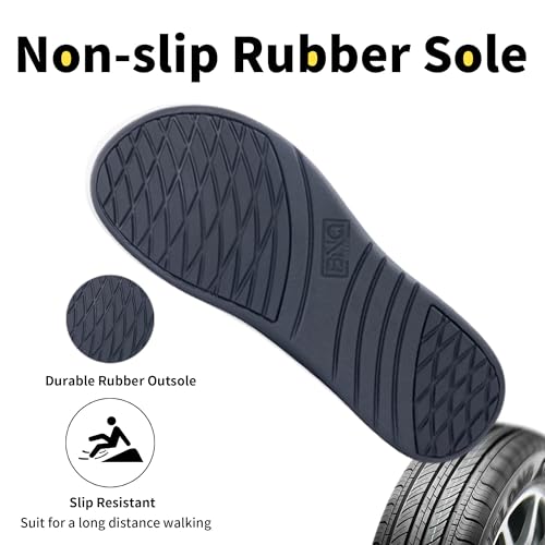 Image of Men's Wide Walking Shoes Tennis Minimalist Sneakers Zero Drop Slip On Comfortable Shoes for Plantar Fasciitis Orthotic Work Standing All Day Blackwhite US 9