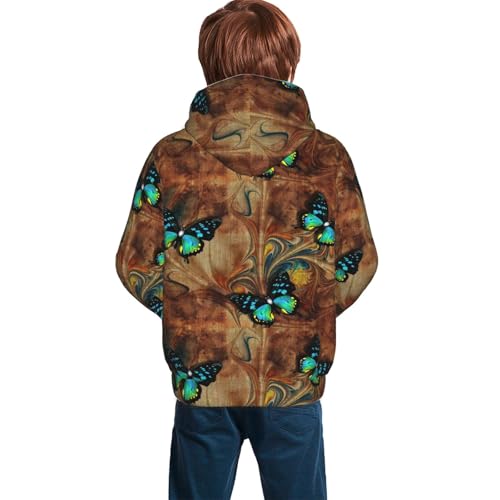 Vintage Flower Kid Hoodies Boys Sweatshirts Girls Pullover with Pocket4