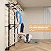 Gsskny Adjustable Dip Bar Attachment for Swedish Ladder | Non-Slip Double-Bar Handles | Heavy Duty Parallel Bars | Quick-Install Dip Bars Height & Width Adjustable, 330lb Capacity