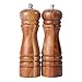 Produktbild DeroTeno Pfeffermühle und Salzmühle Set, Gewürzmühlen 2er-Set, Salz und Pfeffer Mühle aus Akazienholz mit Keramikmahlwerk, H 16,5 cm