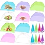 10 Pack Food Cover Tents, Pop-Up Food Tents, Foods Covers for Outdoors, Foods Mesh Cover, Reusable and Collapsible Outdoor Picnic Covers Net,Suit for Parties Picnics,BBQs, Fruit