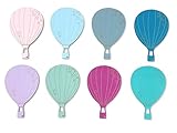 7cm Holzbuchstaben, Türbuchstaben Kinderzimmer, Freie Farbgestaltung, Taufgeschenk, Geburtsgeschenk, Kinderzimmer deko inkl. Klebepads (Zubehör: 1 Heißluftballon)