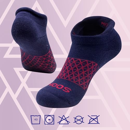 Sooni Ankle Socks - Unisex Athletic Cushioned Breathable Low Cut Tab With Arch Support, Comfort Fit Performance Multipack4
