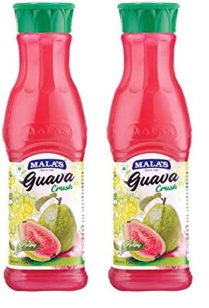 Image of Mala's Crush 750 Millilitre Green, Guava,Vegetarian, Liquid (Pack of 2)