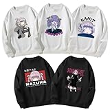 [UYHHSGFG] よふかしのうた 七草ナズナ トレーナー 長袖 アウトウェア インナー パーカー 運動 厚/薄手 グッズ 推し服 トップス 日常着 春服 秋 快適 学生 大人 プレゼント (ホワイトC,2XL薄手) [並行輸入品]