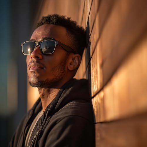 Image of Sports Polarized Sunglasses for Mens and Womens,Black Retro Sun Glasses Driving Fishing Cycling UV Protection
