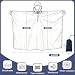 Sensong Regenponcho Wasserdicht Regencape mit Kapuze Multifunktionales Regenmantel Wiederverwendbar Regenkleidung Faltbare Ripstop Damen Herren für Wandern Camping Angeln Täglichen Gebrauch Blau