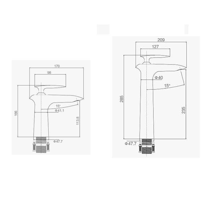 Robinet de lavabo blanc et or mitigeur haut de salle de bain JCAKES 2018A16