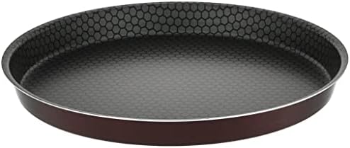 Trueval round teflon pizza pan, size 26 - maroon
