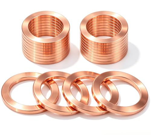 Image of 20PCS M14 Copper Oil Drain Plug Gasket Crush Washer Seals Compatible with Mercedes Benz for 007603-014106