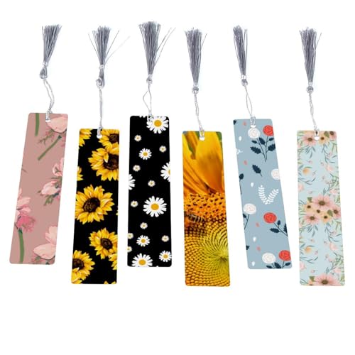 Marque-pages avec pompon jaune lot de 6 pour ne plus perdre sa page de lecture ni corner les livres