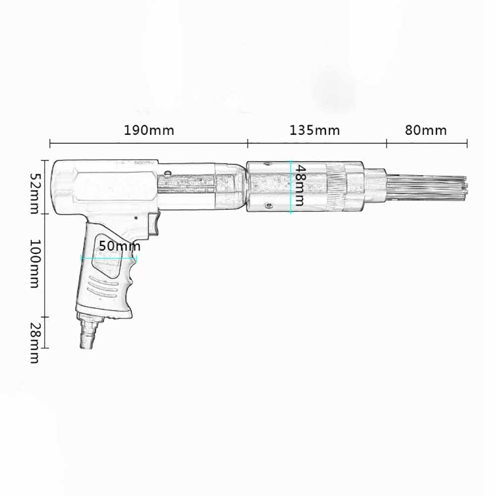 BD-7047 Strumento Pneumatico Multi-ago Scaler, Impugnatura a Pistola Rimozione Della Ruggine Rimozione Della Corrosione Delle Scorie Sbavature Utensili Elettrici Professionali