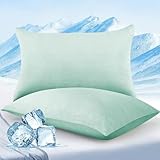 Elegear 2er Kühlender Kissenbezug 40x80cm, Japanische Q-Max0,5 Arc-Chill...