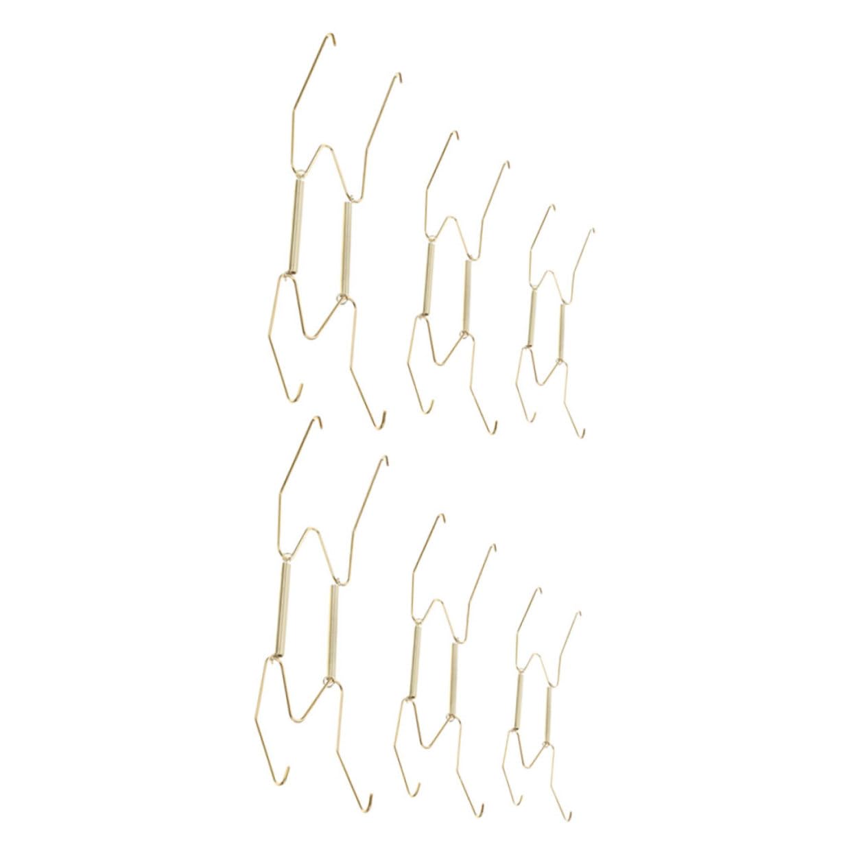 Alipis 6pcs Metal Plate Holders for Wall Display Small Plate Hangers for Home Decor