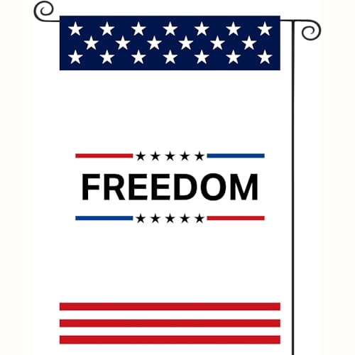 Freedom Charlie Kirk Garden Flag 12x18 Inch Double Sided Outdoor Sign Patriotic Flag for Yard Heavy Duty Fade Resistant