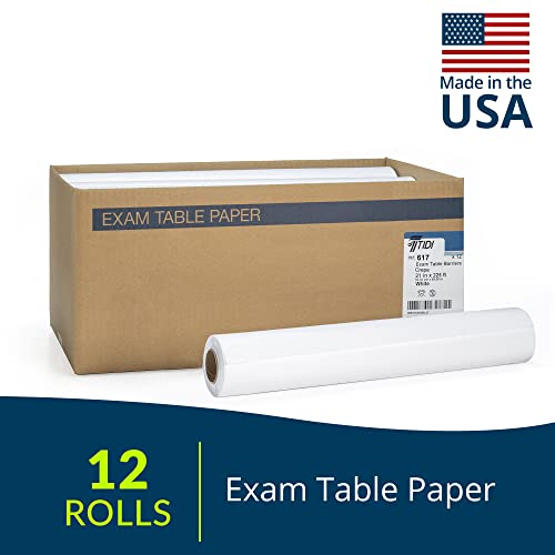 Avalon Papers Exam Table Paper, White, 21" X 125” (Pack Of 12) - Barrier Protection – Standard Crepe Paper - Medical Supplies (617) #TOP1