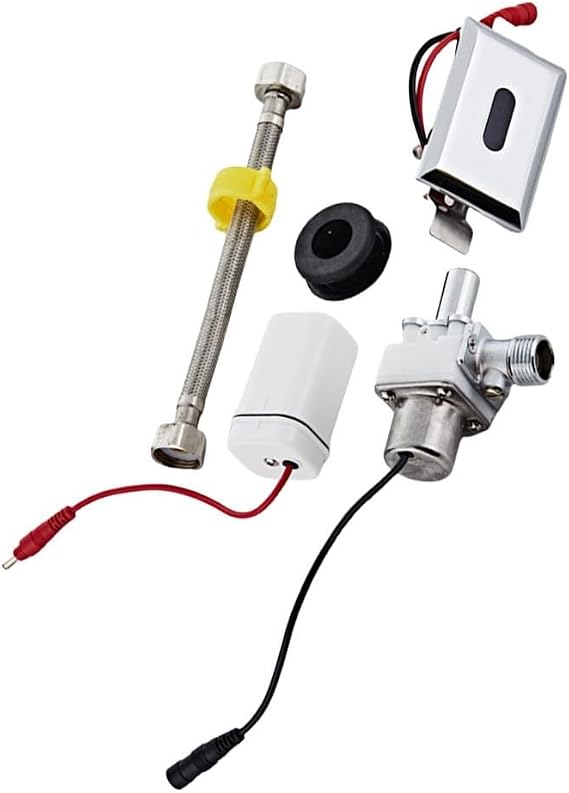 Automatic Infrared Urinal Flush Valve Metal Sensor Toilet Flushing System Water Saving Hygienic Bathroom Fixture With Adjustable Sensing Range(B)