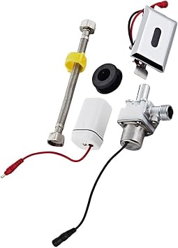 Automatic Infrared Urinal Flush Valve Metal Sensor Toilet Flushing System Water Saving Hygienic Bathroom Fixture With Adjustable Sensing Range(B)